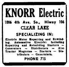 Knorr Electric advertisement from 1950's